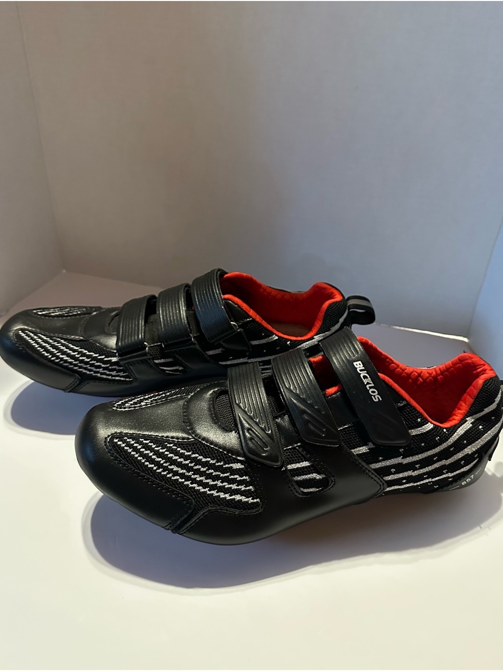 Bucklos Black Cycling Shoes